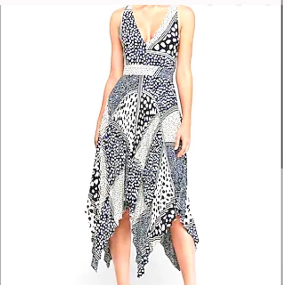 Express Dresses & Skirts - Dot print asymmetrical dress